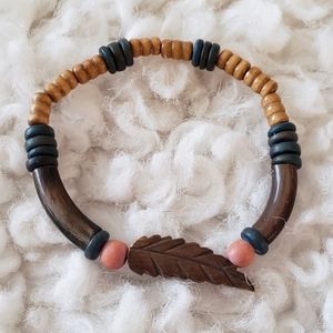 Wooden Leaf Bohemian Bracelet